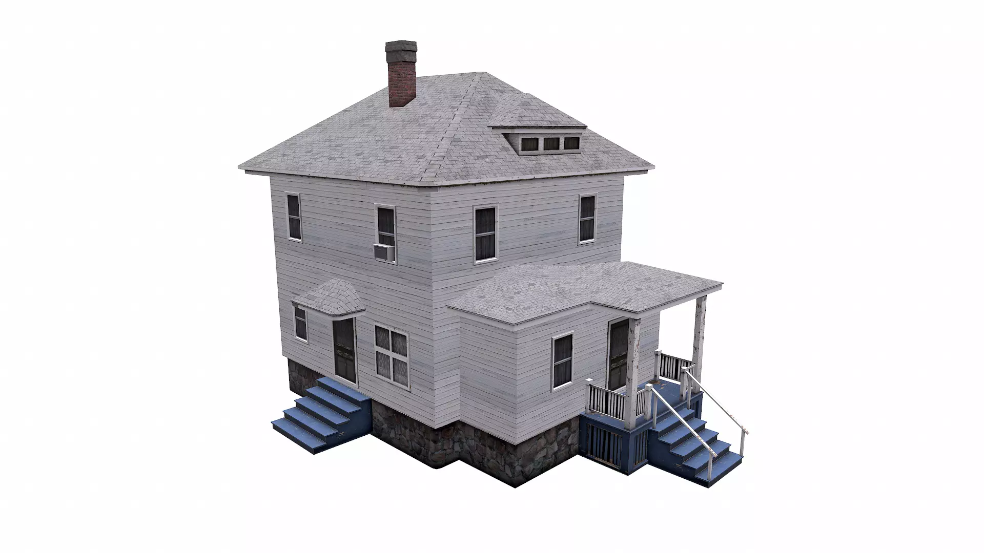 Farm House Low-poly Free low-poly 3D model