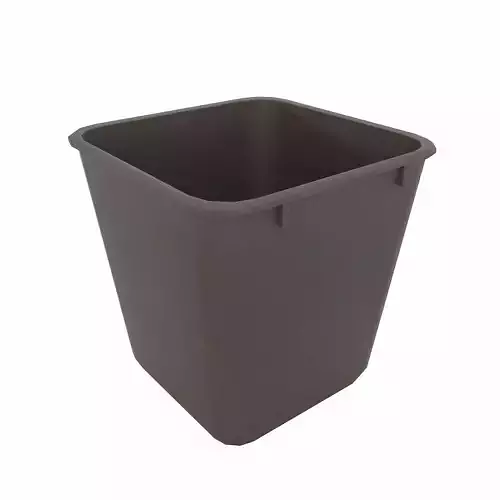 Office dustbin lowpoly 3d model