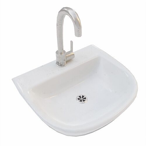 Sink lowpoly 3d model Low-poly 3D model