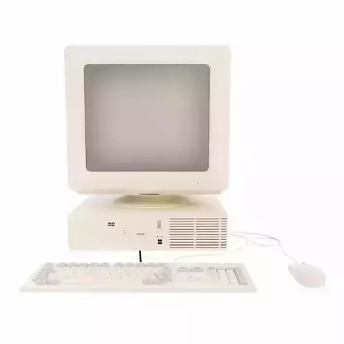 Old computer Pbr Lowpoly 3d model Low-poly 3D model