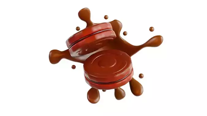 3D Chocolate Biscuit