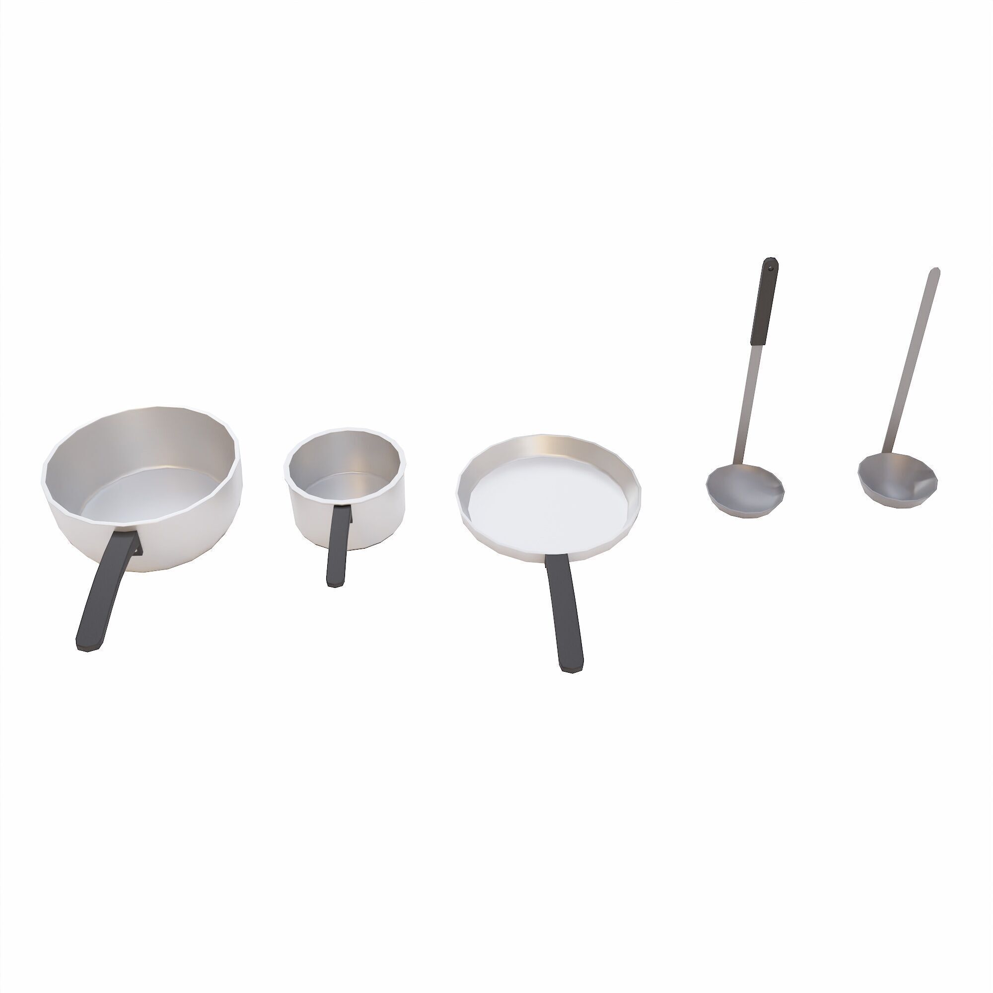 Kitchen utensils lowpoly 3d model Low-poly 3D model_1