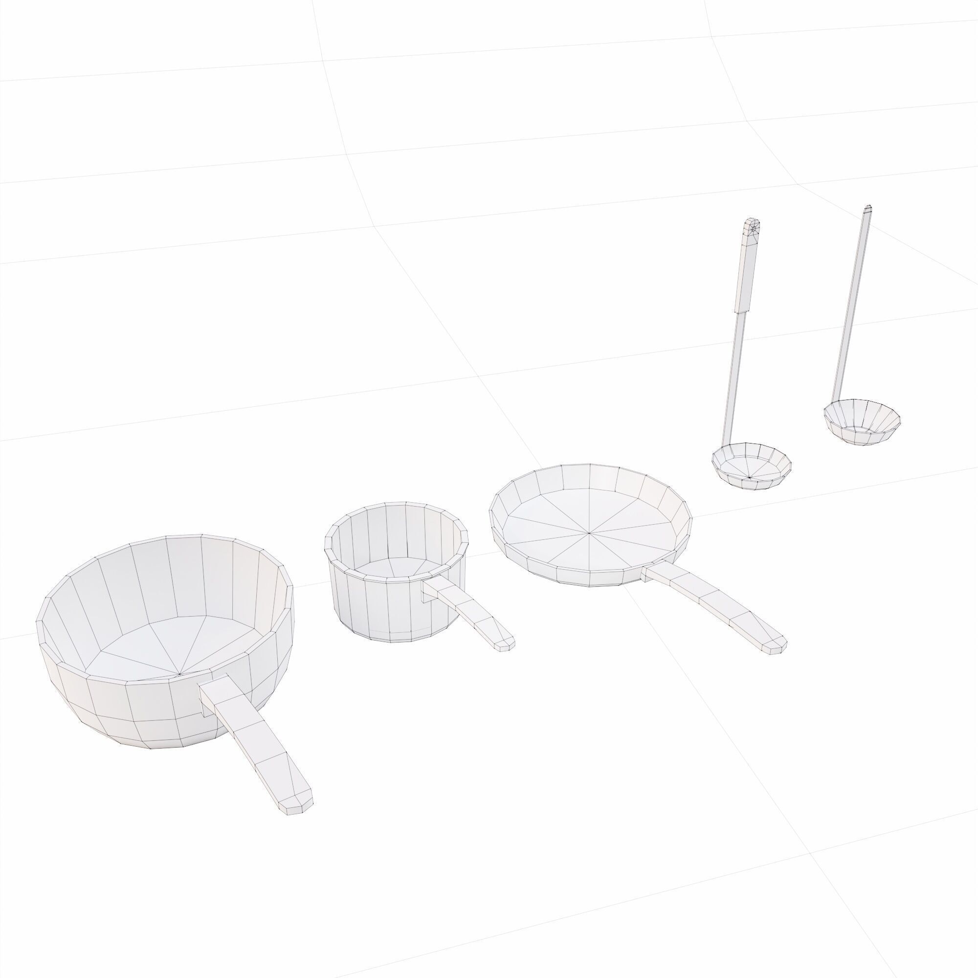 Kitchen utensils lowpoly 3d model Low-poly 3D model_6