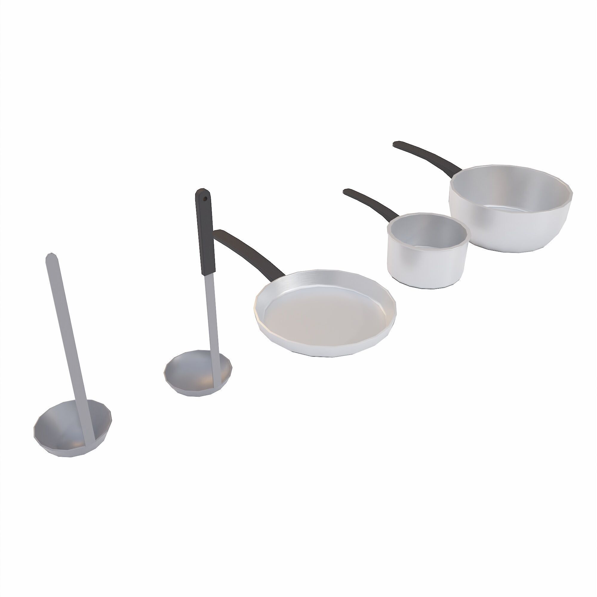 Kitchen utensils lowpoly 3d model Low-poly 3D model_4