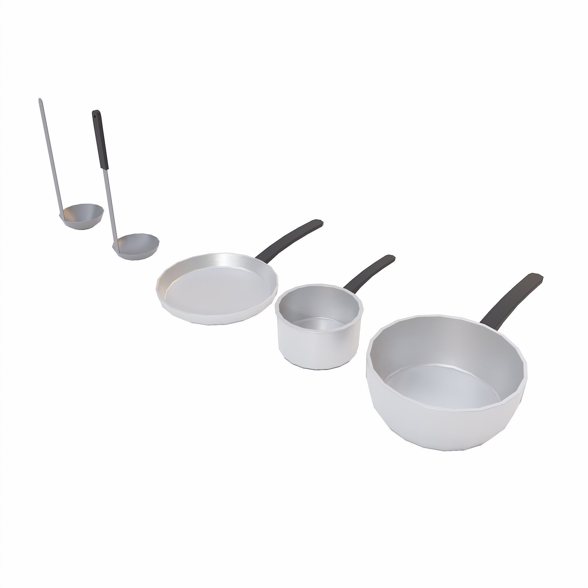 Kitchen utensils lowpoly 3d model Low-poly 3D model_3