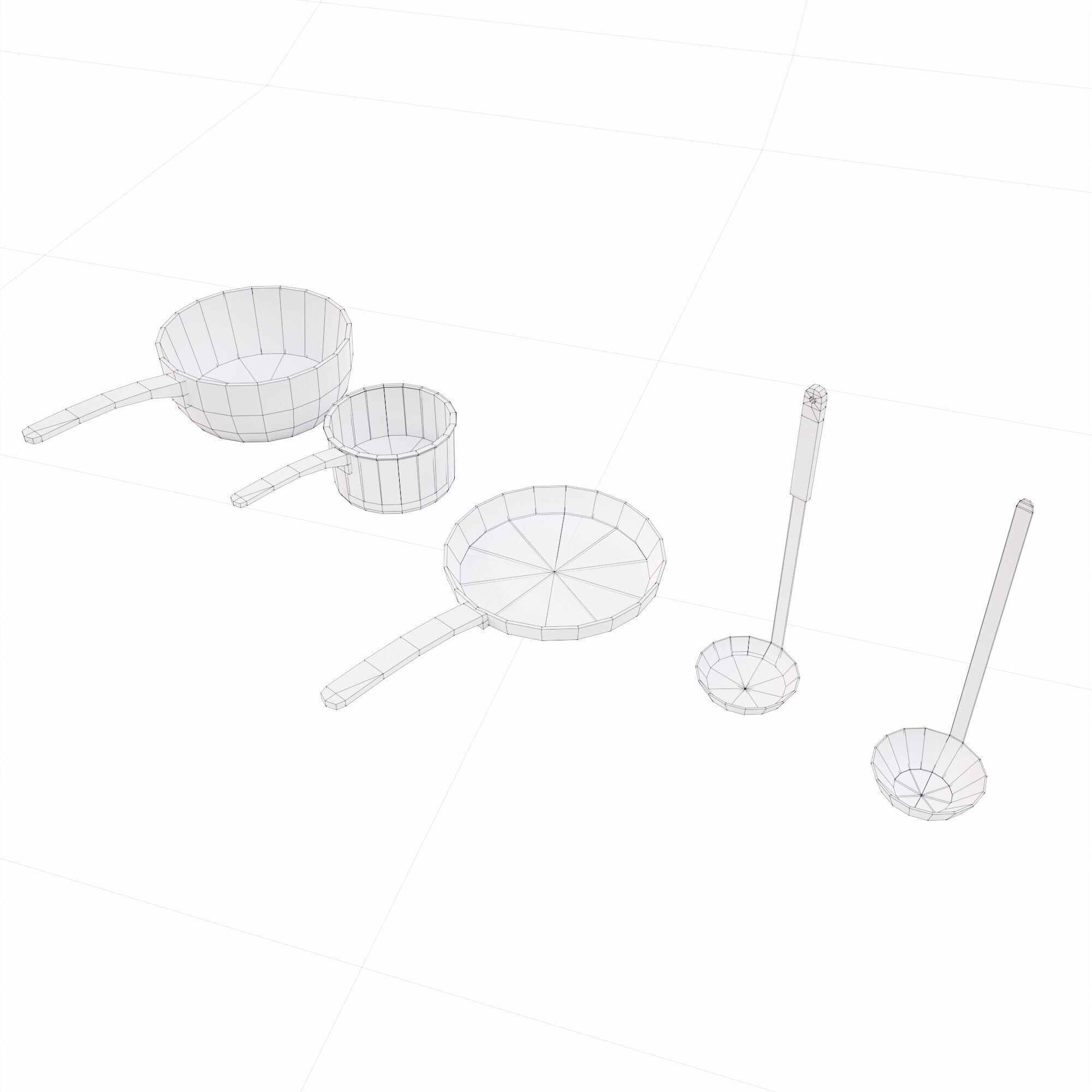 Kitchen utensils lowpoly 3d model Low-poly 3D model_7