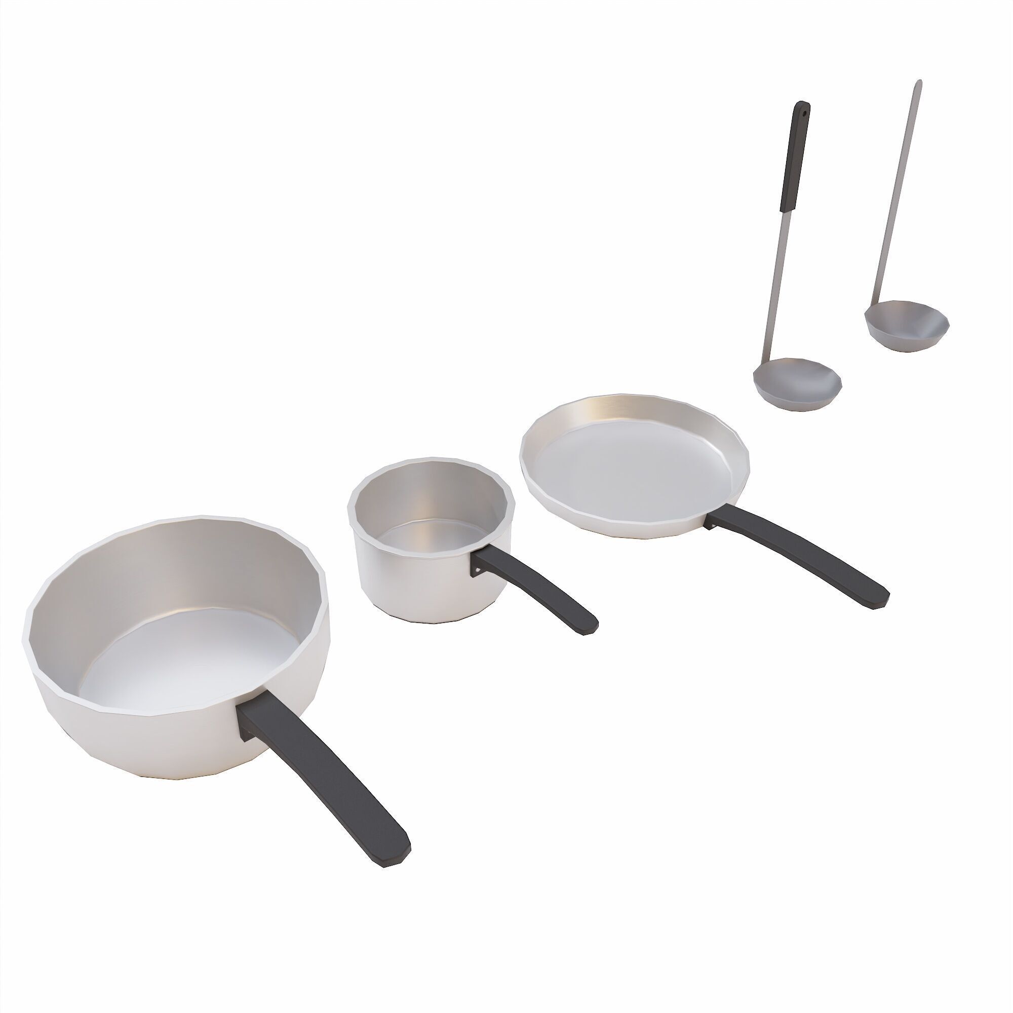 Kitchen utensils lowpoly 3d model Low-poly 3D model_0
