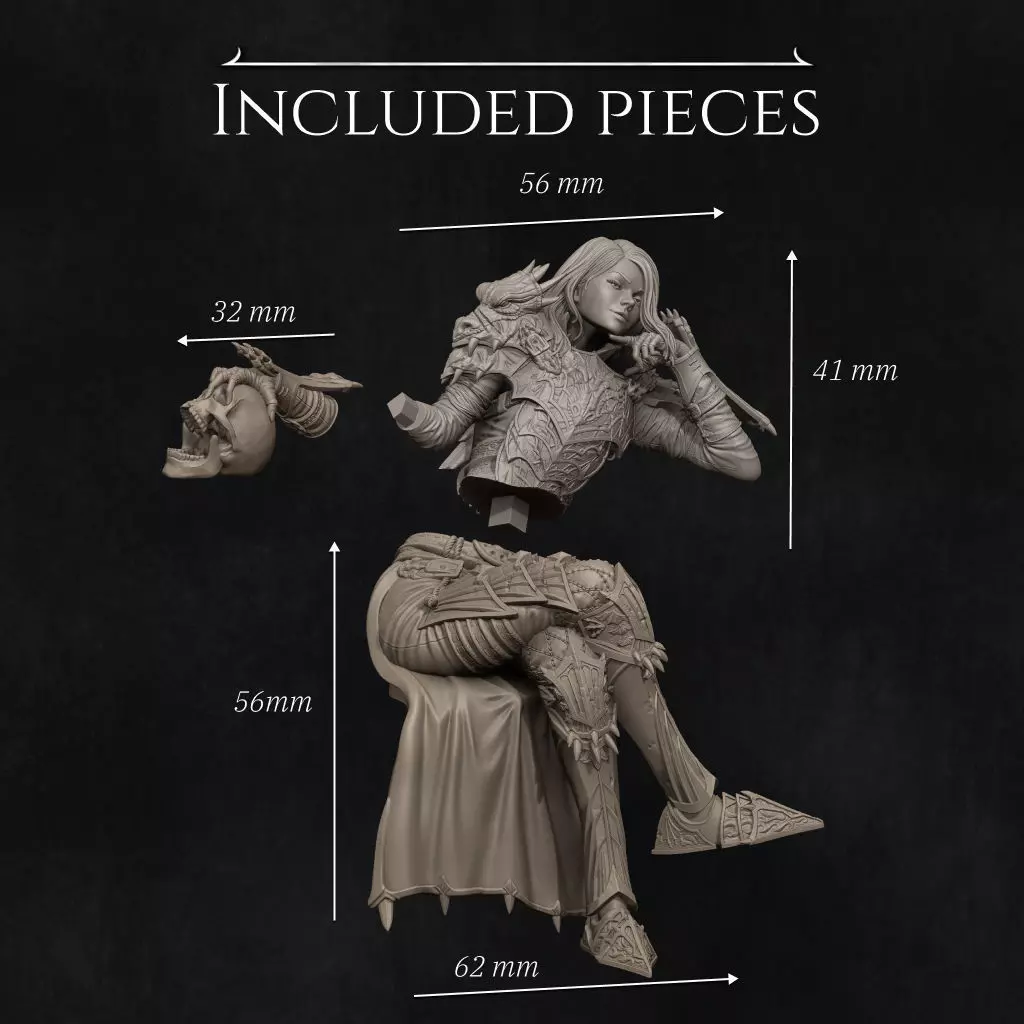 Aleehra the Dragon Knight 3D print model