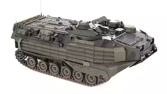 Assault Amphibious Vehicle AAVP 7A1 Low-poly 3D model