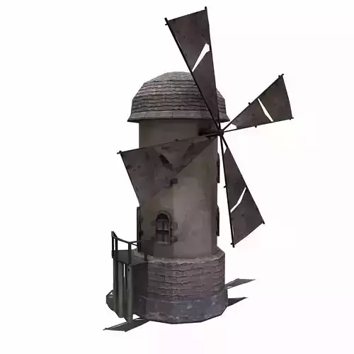 Windmill Low-poly Free low-poly 3D model