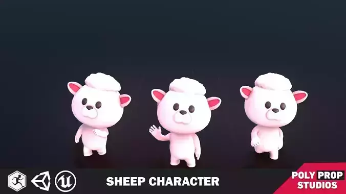 Funny Sheep Character