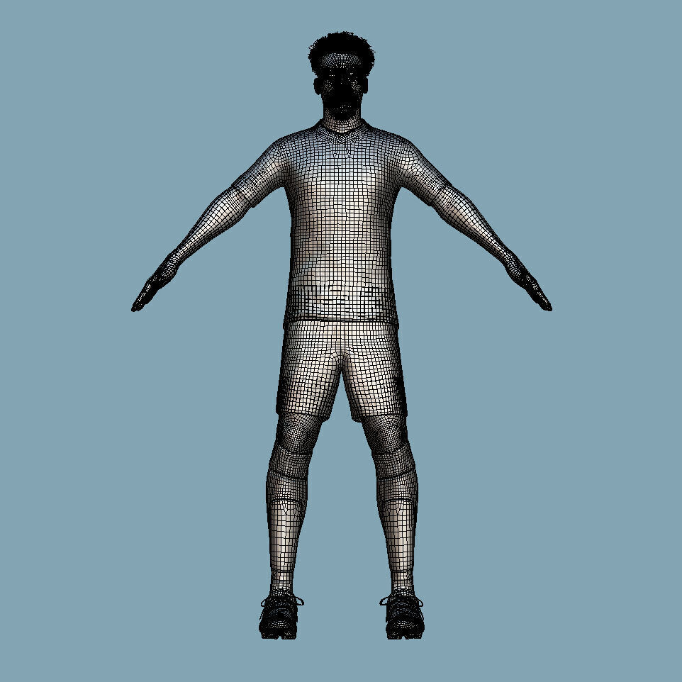 T-Pose Rigged Kingsley Coman Bayern Munich 24-25 3D model_5