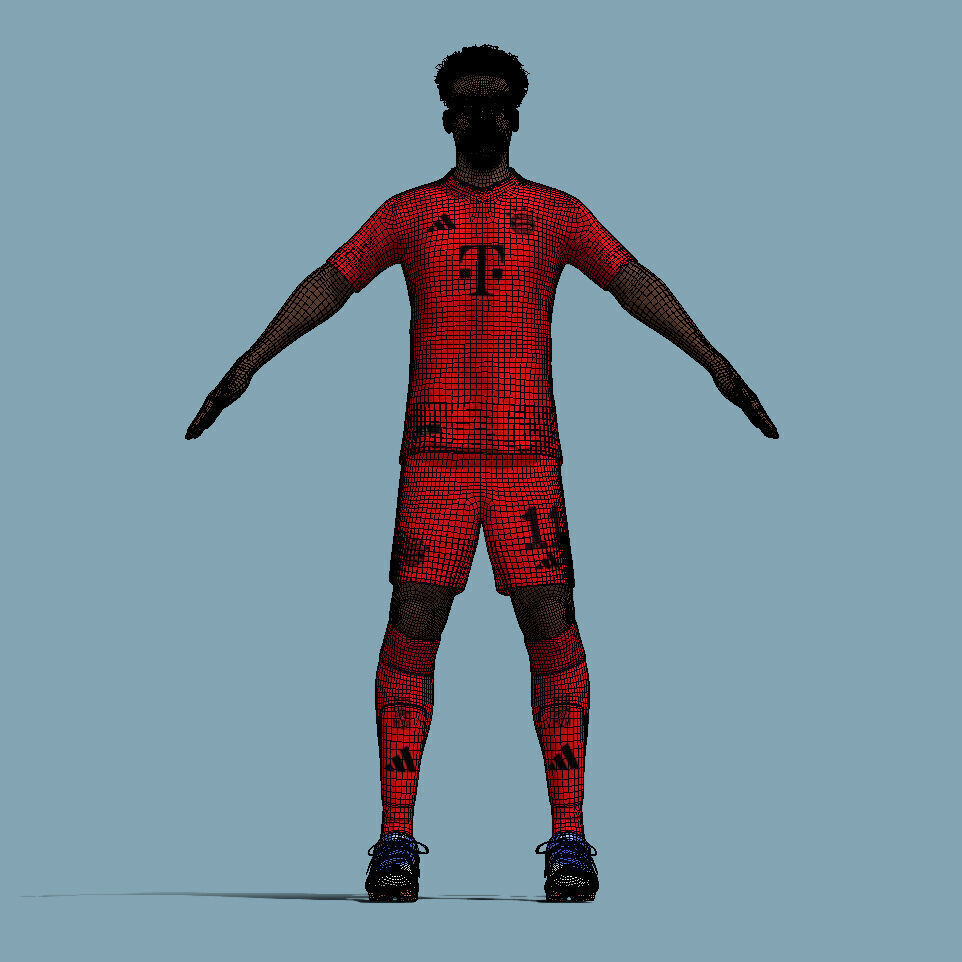 T-Pose Rigged Kingsley Coman Bayern Munich 24-25 3D model_6
