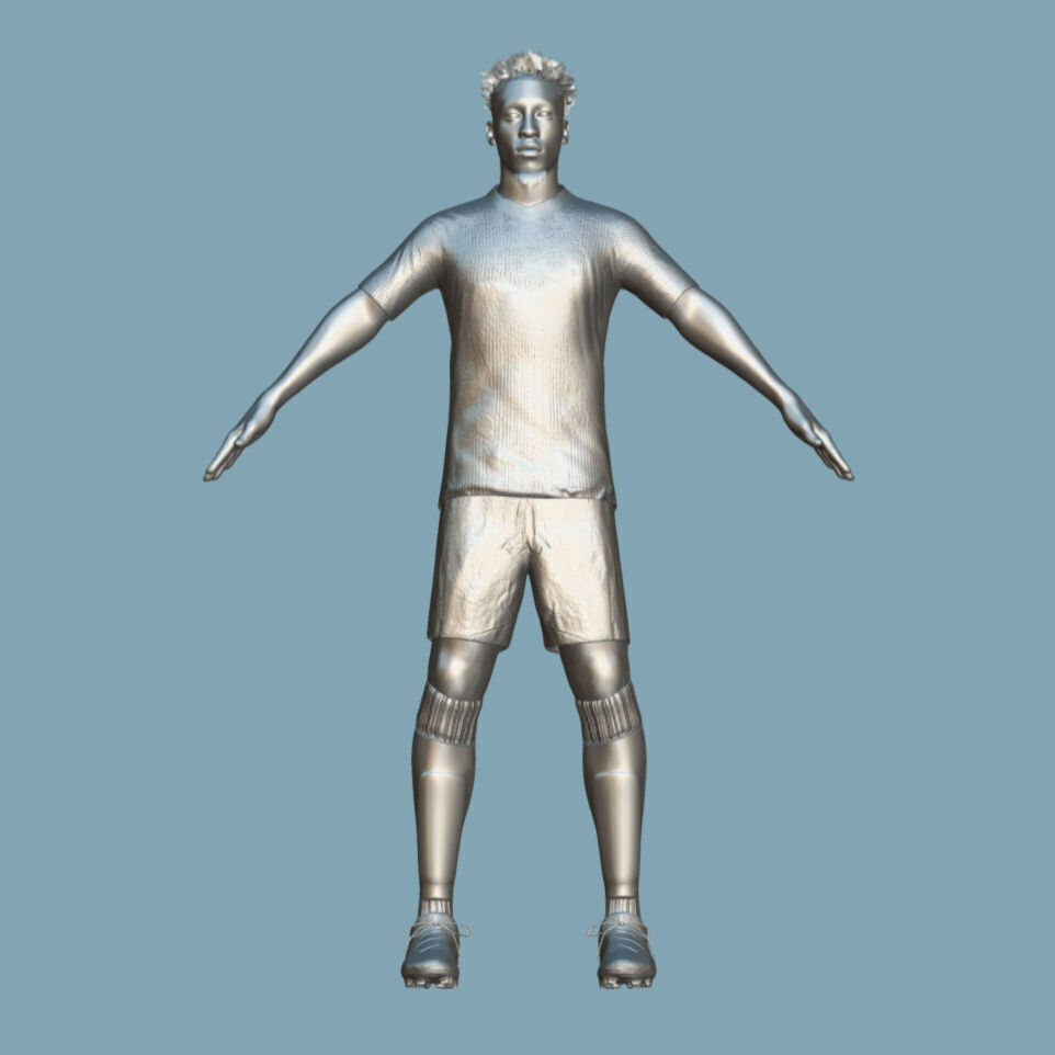 T-Pose Rigged Kingsley Coman Bayern Munich 24-25 3D model_4