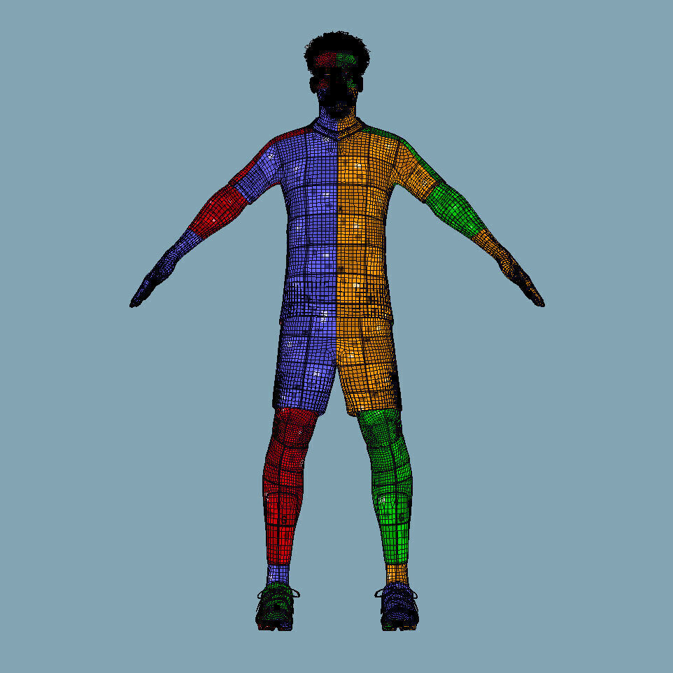 T-Pose Rigged Kingsley Coman Bayern Munich 24-25 3D model_8