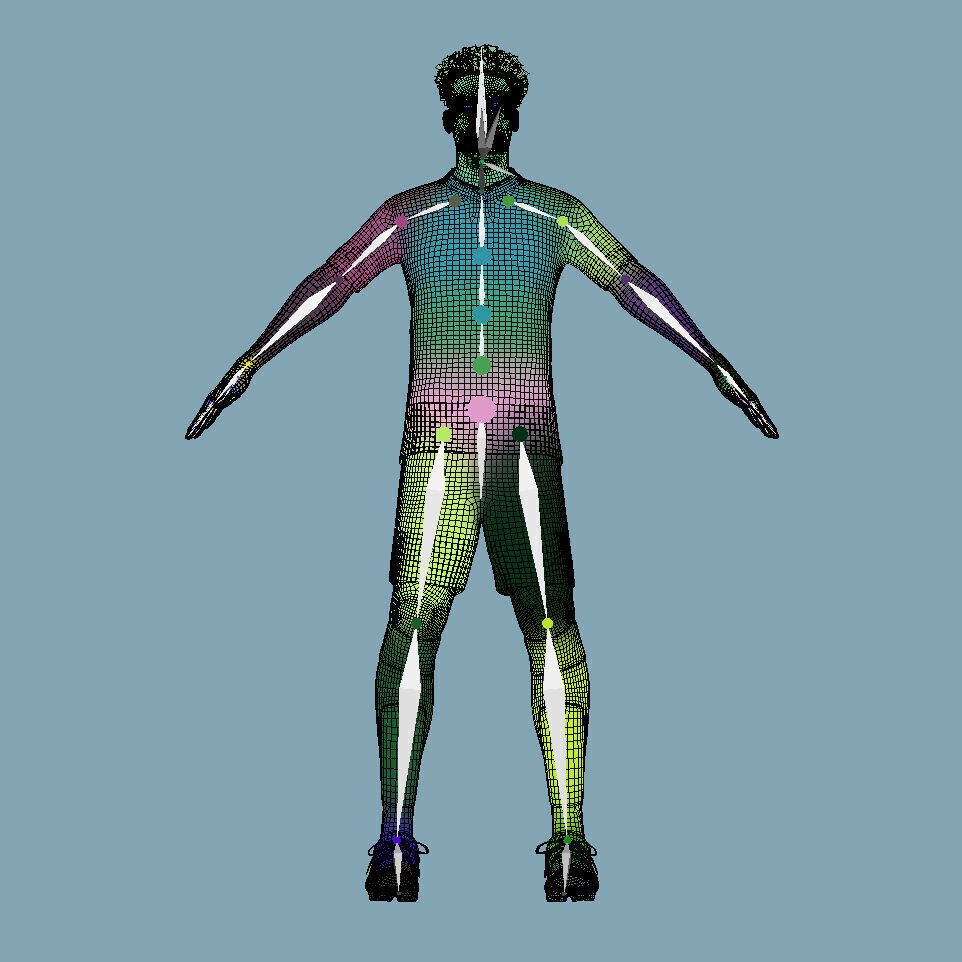 T-Pose Rigged Kingsley Coman Bayern Munich 24-25 3D model_9