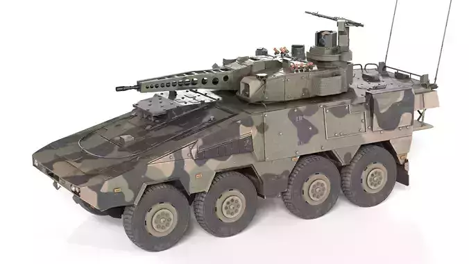 Boxer CRV Armoured Fighting Vehicle Low-poly 3D model