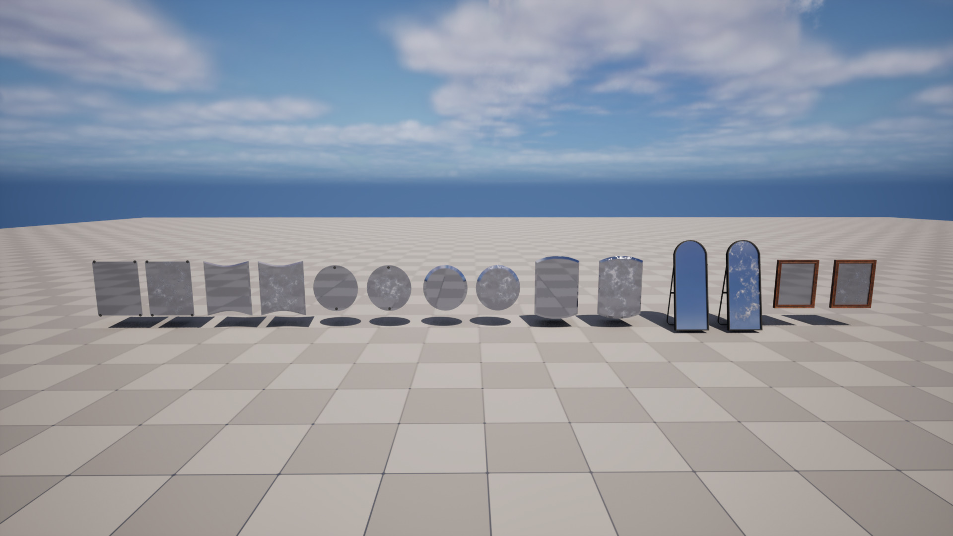 Mirrors Low-poly 3D model_1