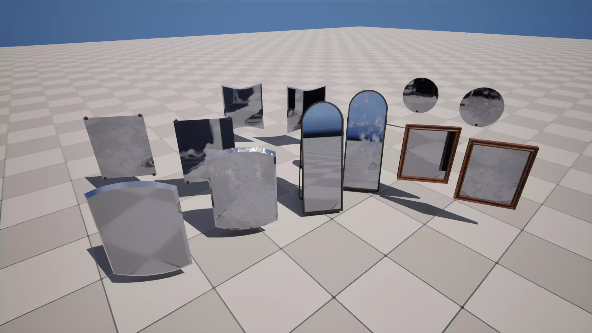 Mirrors Low-poly 3D model_0