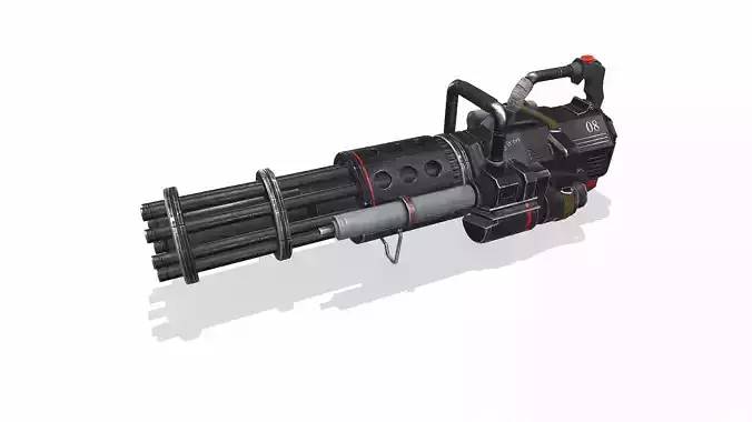 Minigun Low-poly PBR Low-poly 3D model
