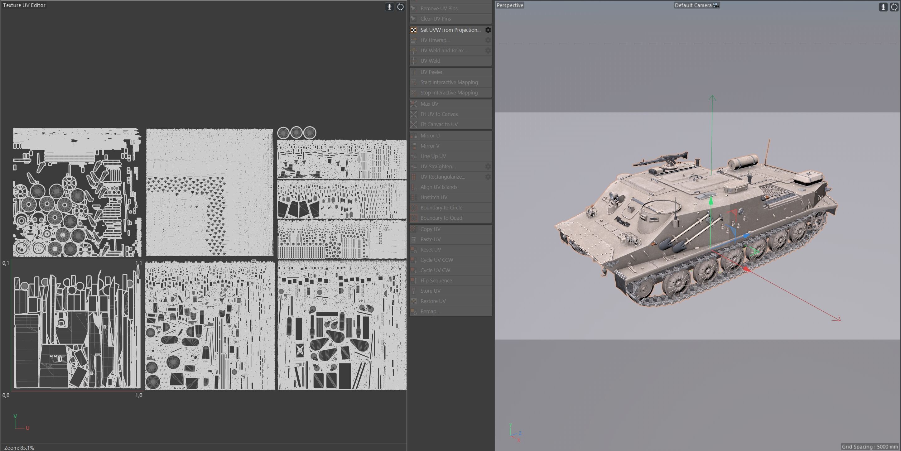 BTR 50 Amphibious Armored Tank Low-poly 3D model_10