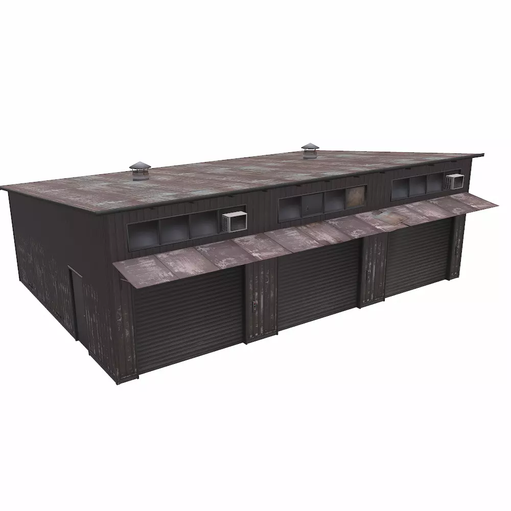 warehouse low-poly Free low-poly 3D model