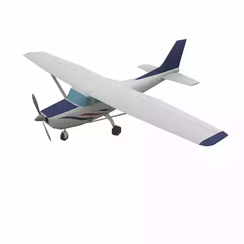 Low-poly Airplane Free low-poly 3D model