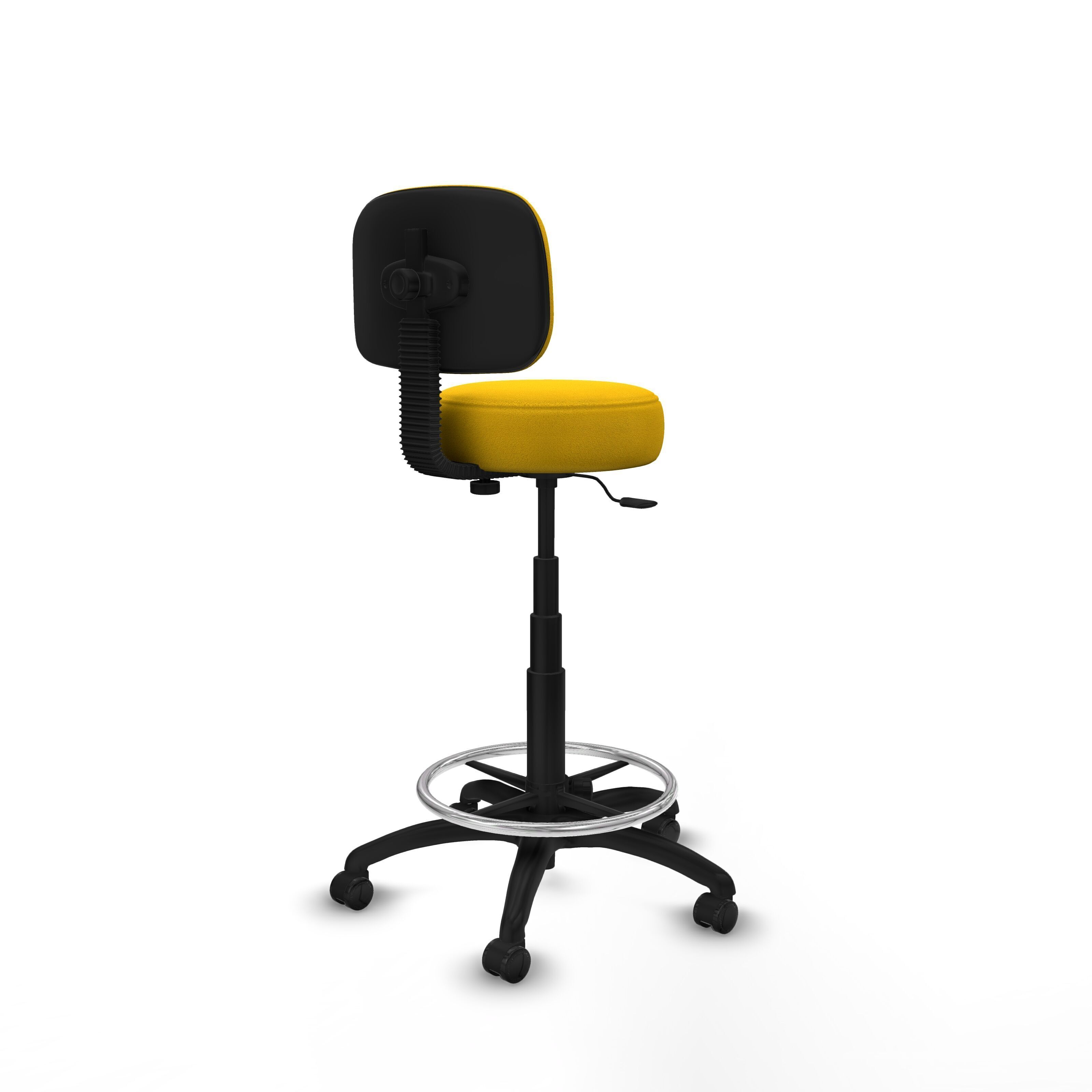 Modern Office Chair Low-poly 3D model_6