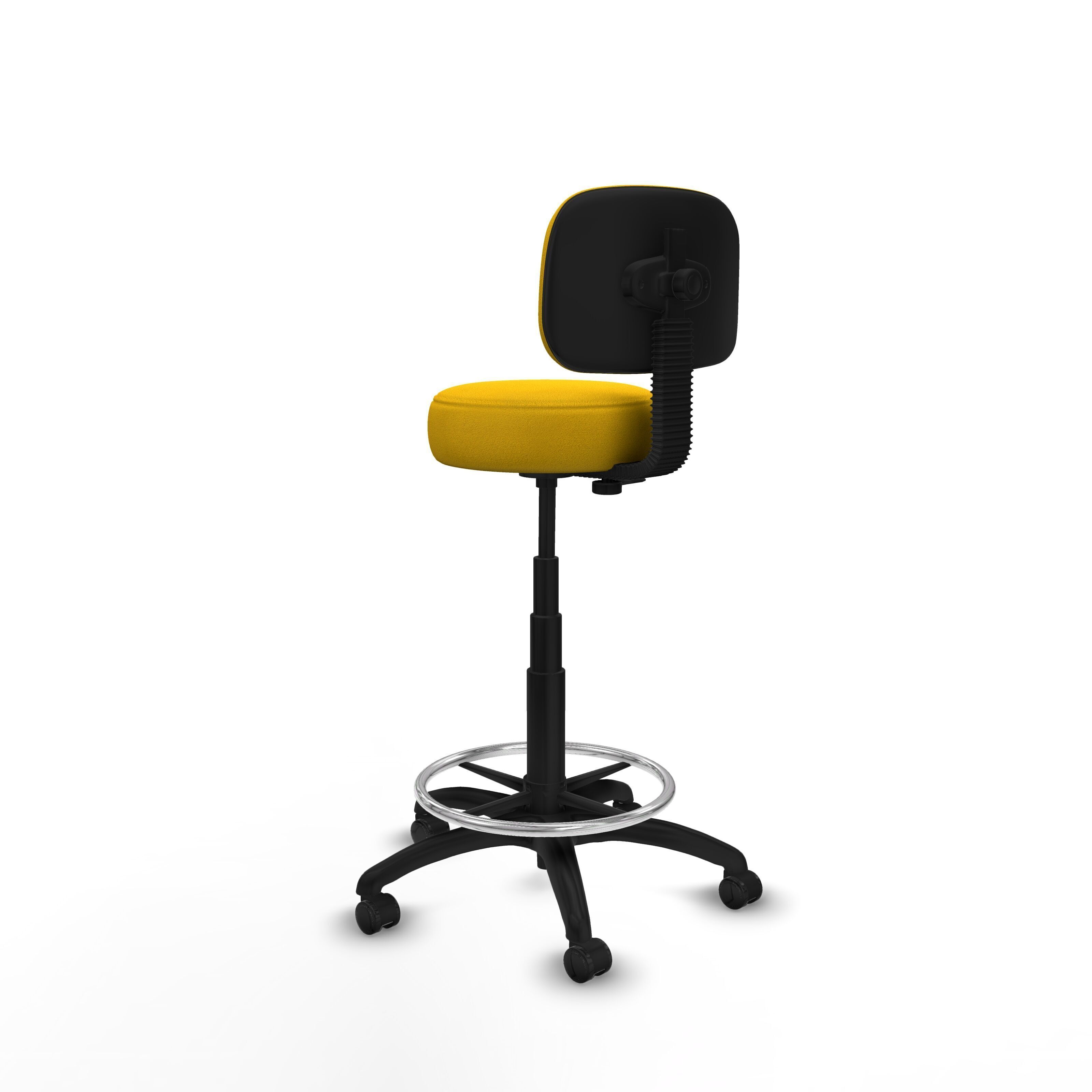 Modern Office Chair Low-poly 3D model_4