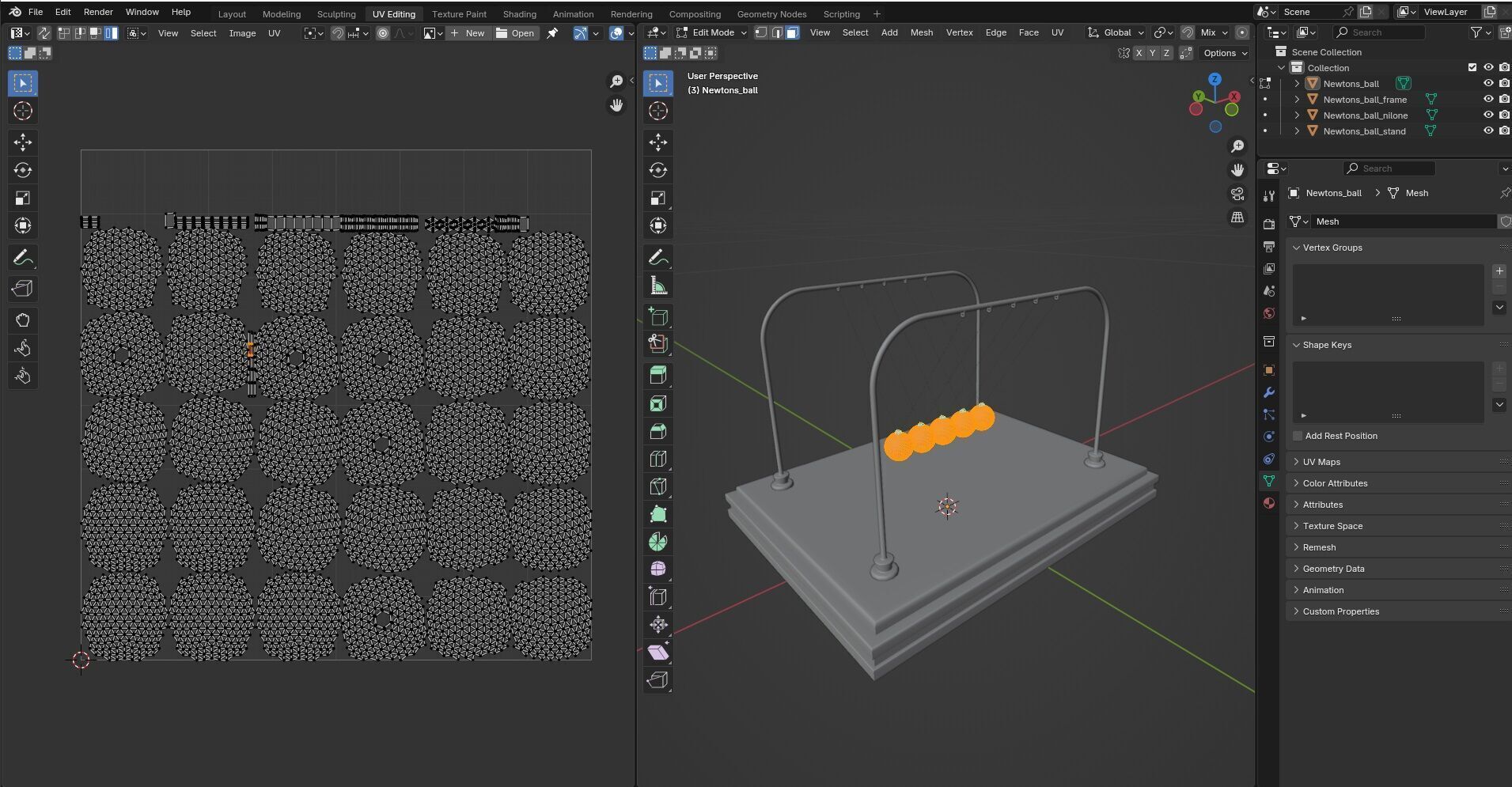 Newtons Ball CG1 3D model_15