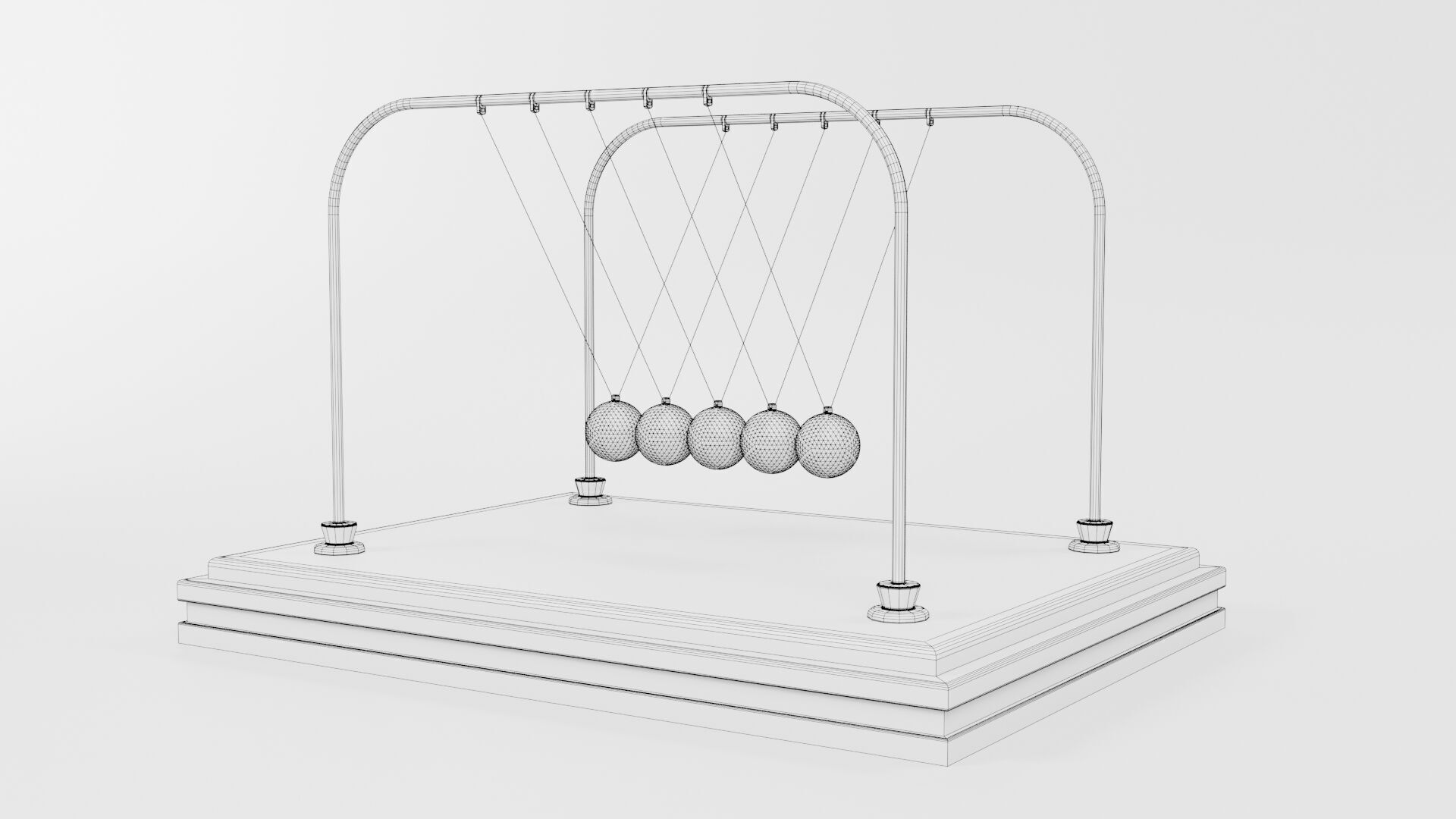 Newtons Ball CG1 3D model_8