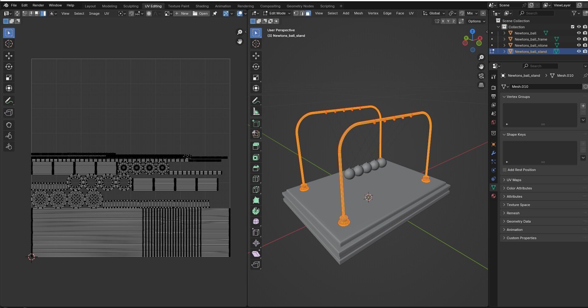 Newtons Ball CG1 3D model_16