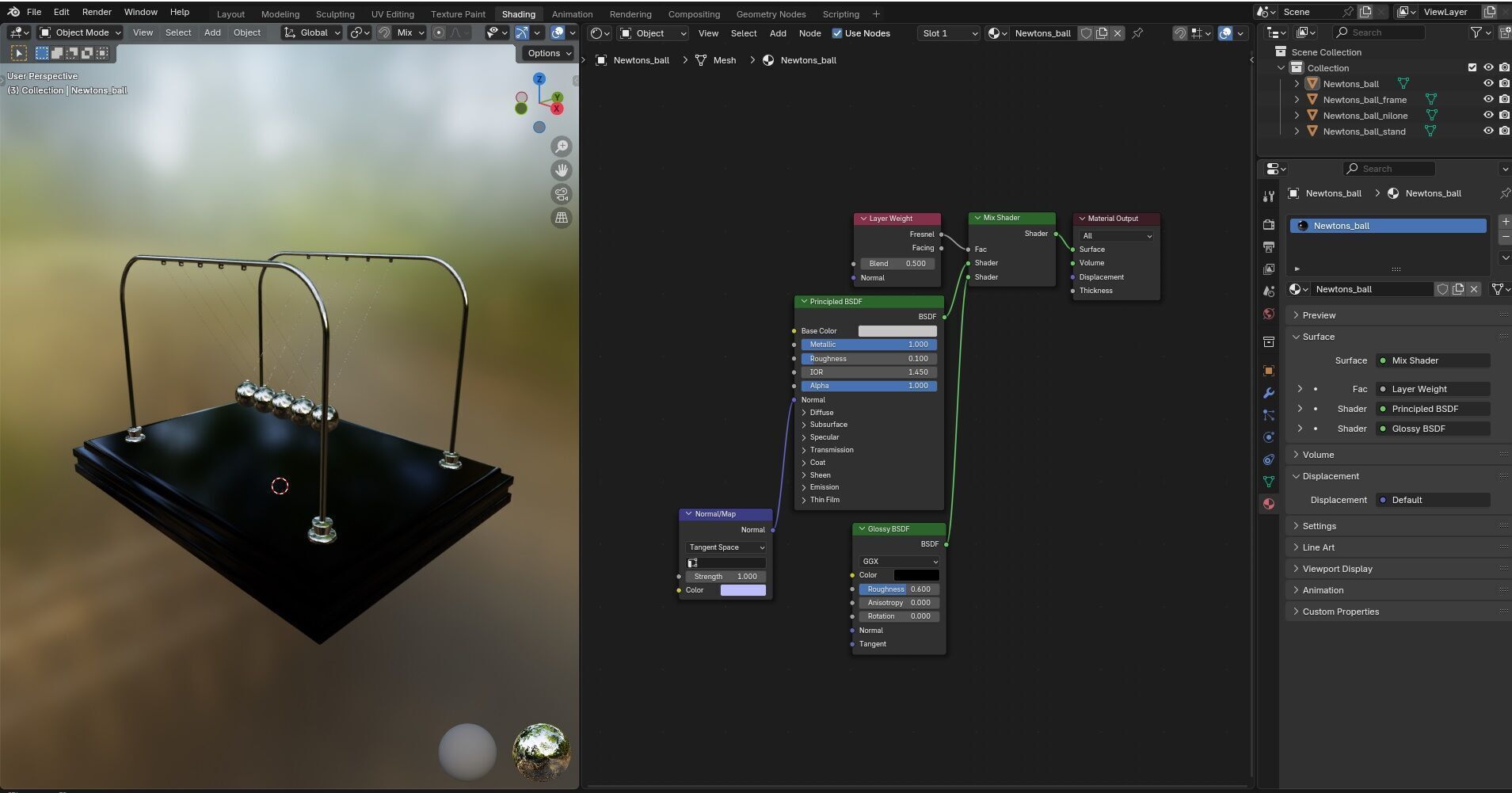 Newtons Ball CG1 3D model_19