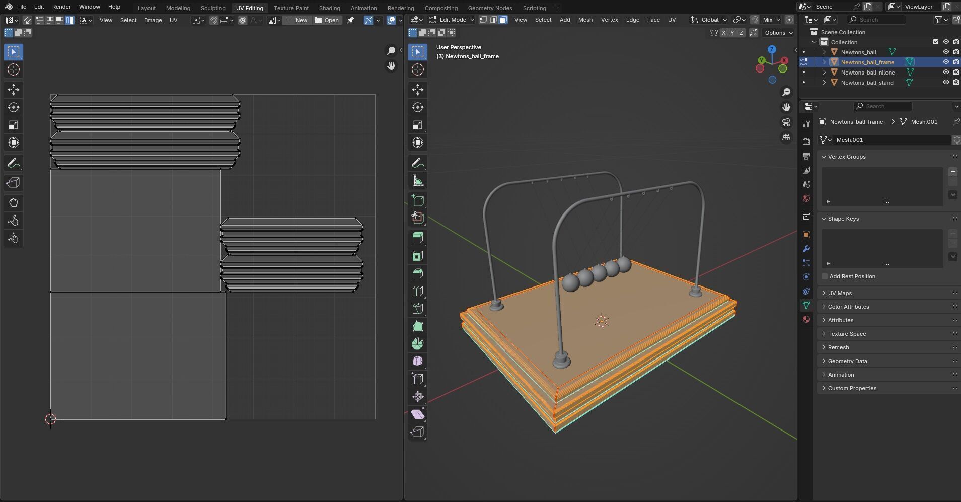 Newtons Ball CG1 3D model_18