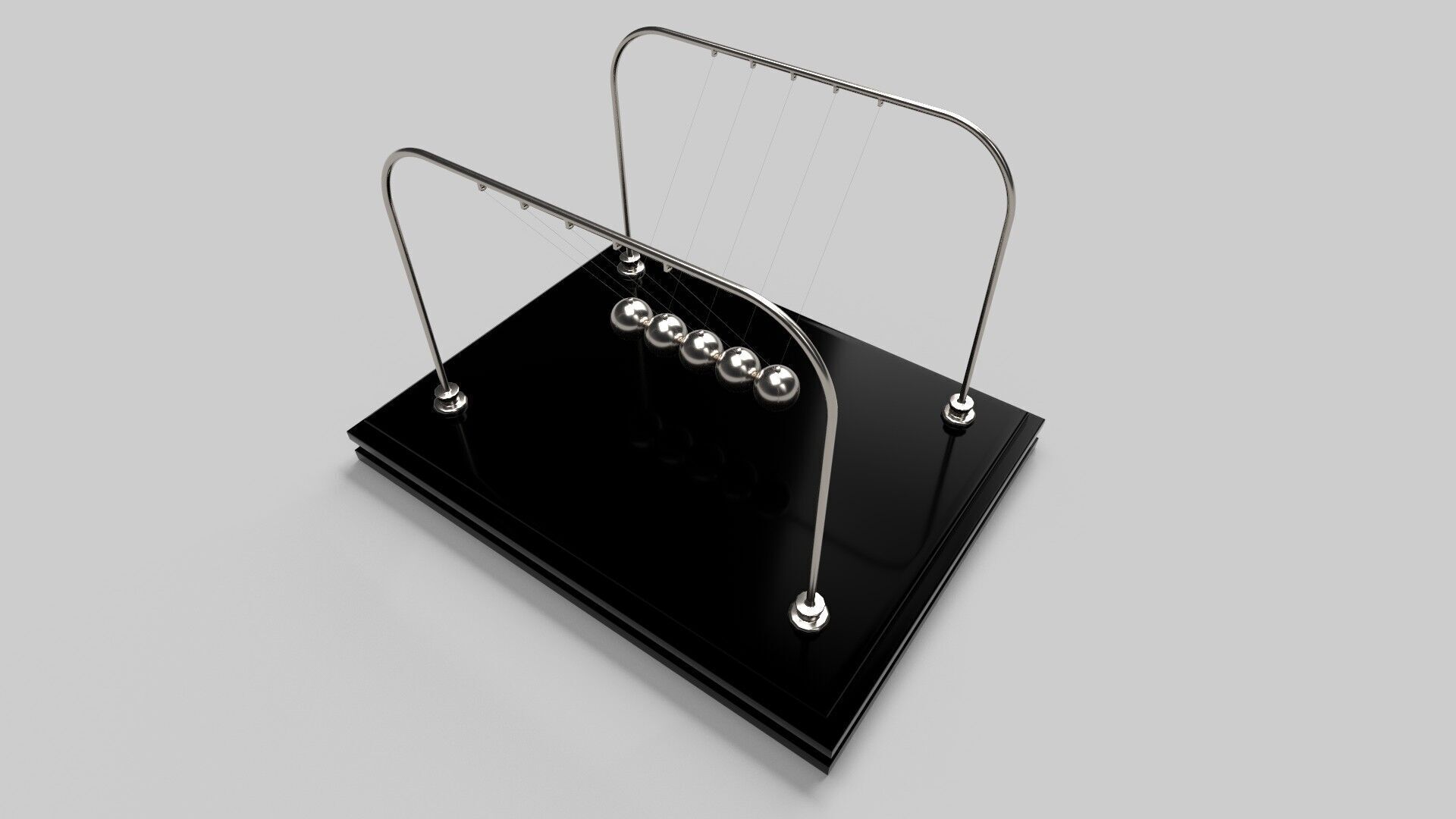 Newtons Ball CG1 3D model_4