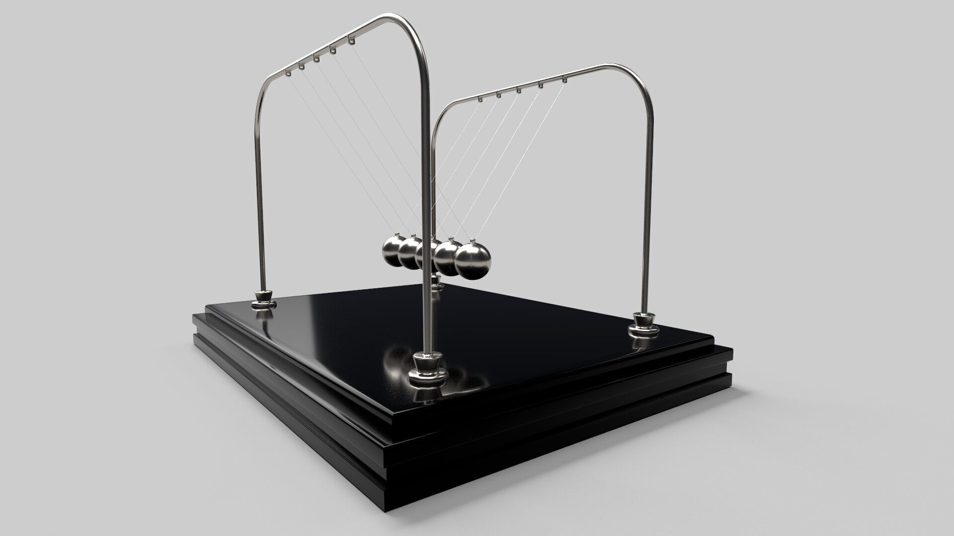 Newtons Ball CG1 3D model_2