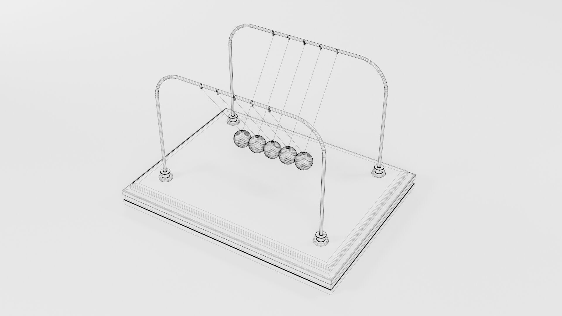 Newtons Ball CG1 3D model_9