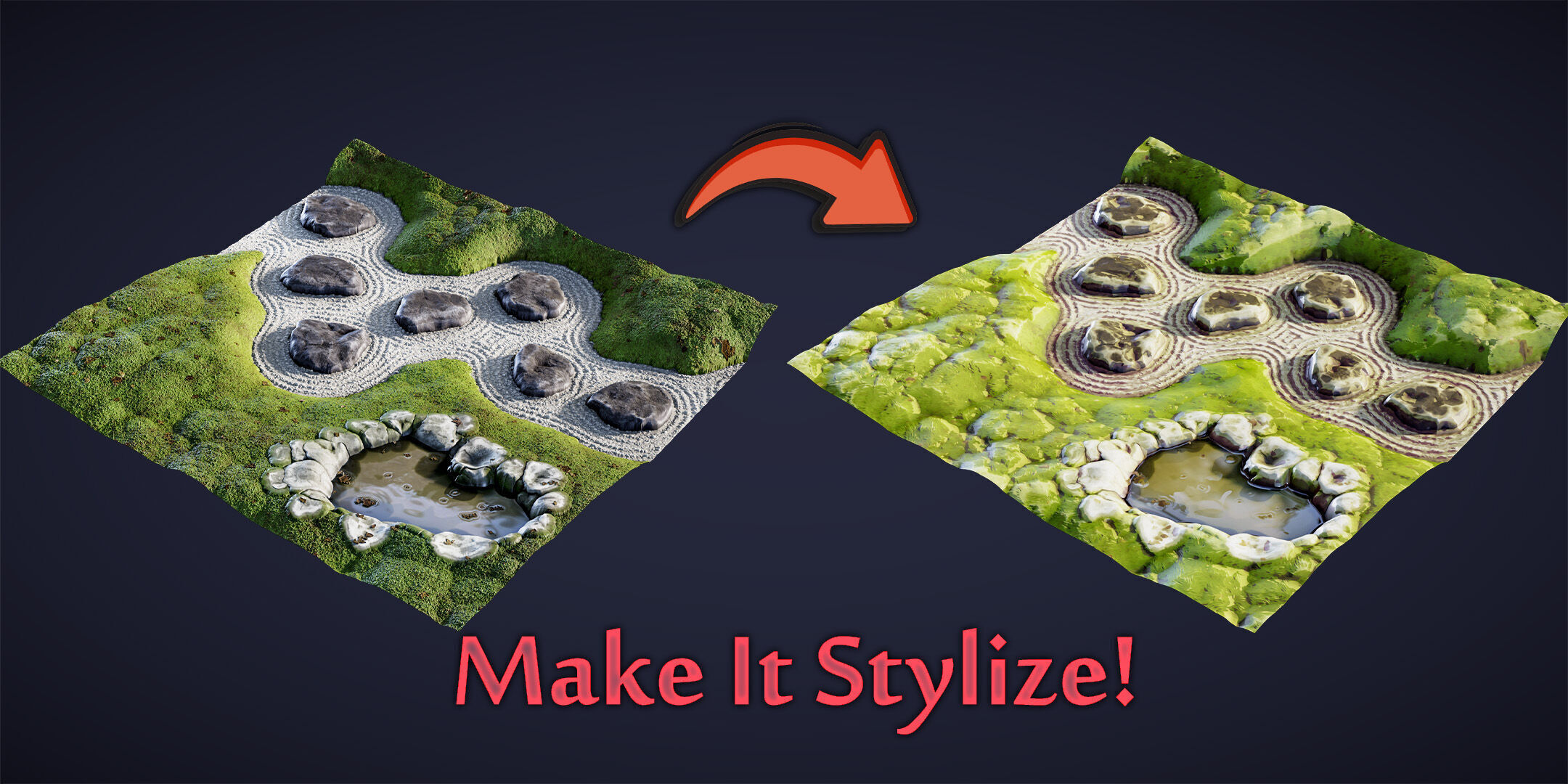 Make It Stylize - Substance Designer Custom Node Low-poly 3D model_4