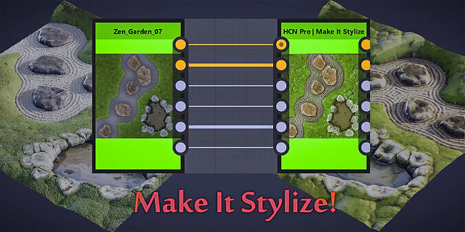 Make It Stylize - Substance Designer Custom Node Low-poly 3D model