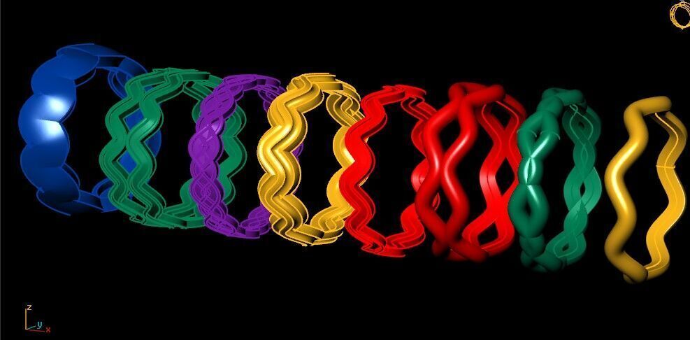 Artistic Spiral Ring Collection Free 3D print model_8