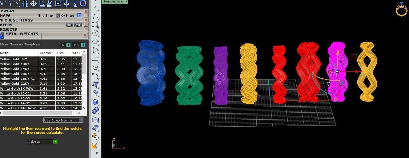 Artistic Spiral Ring Collection Free 3D print model_3