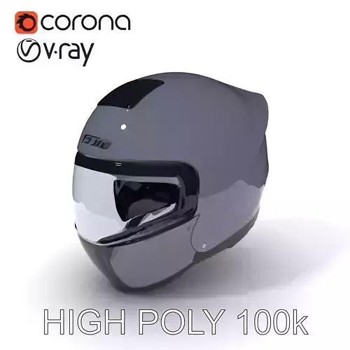 Sleek Motorcycle Helmet Model Pack Low-poly 3D model