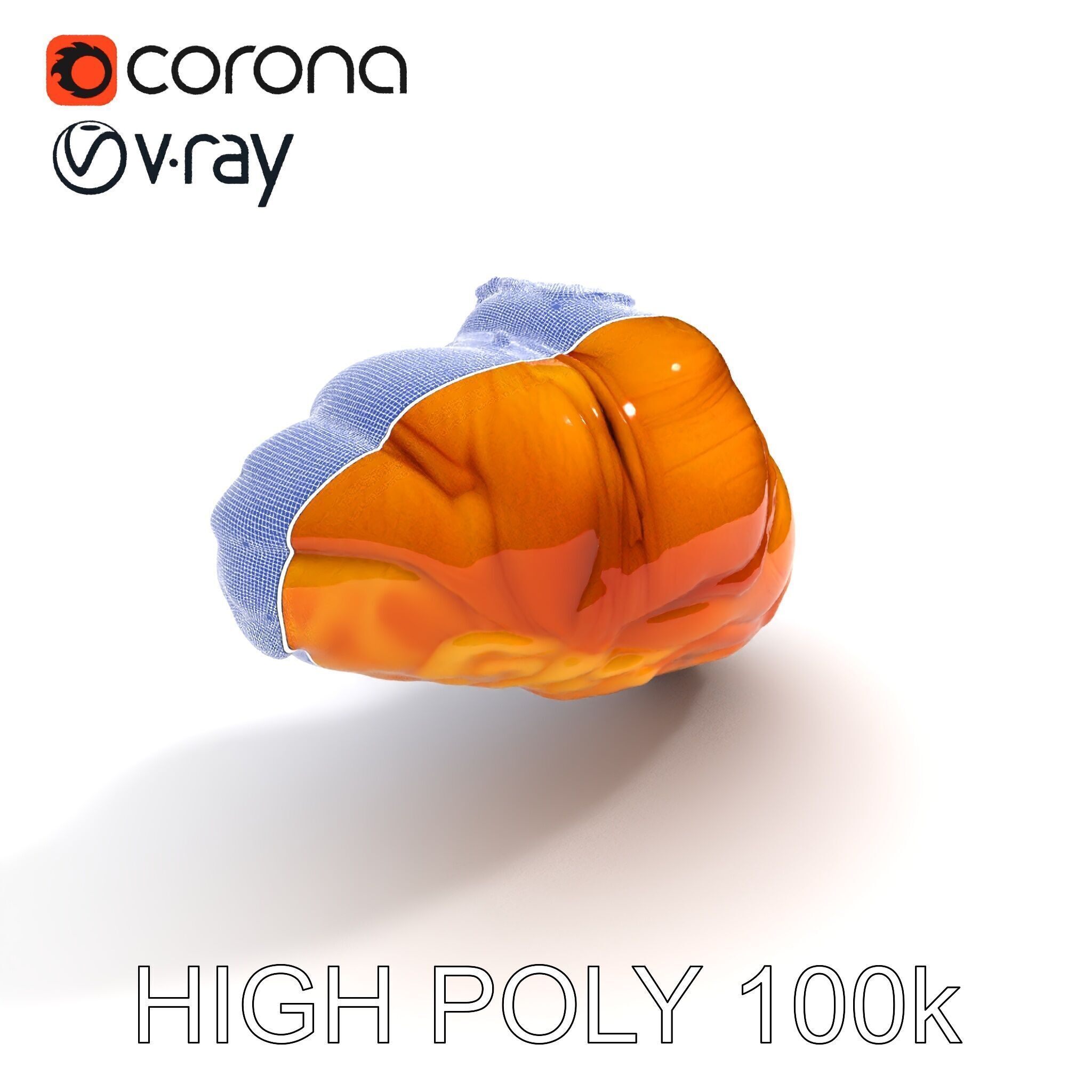 Caramel Pecan Croissant D Model Pack Low-poly 3D model_13