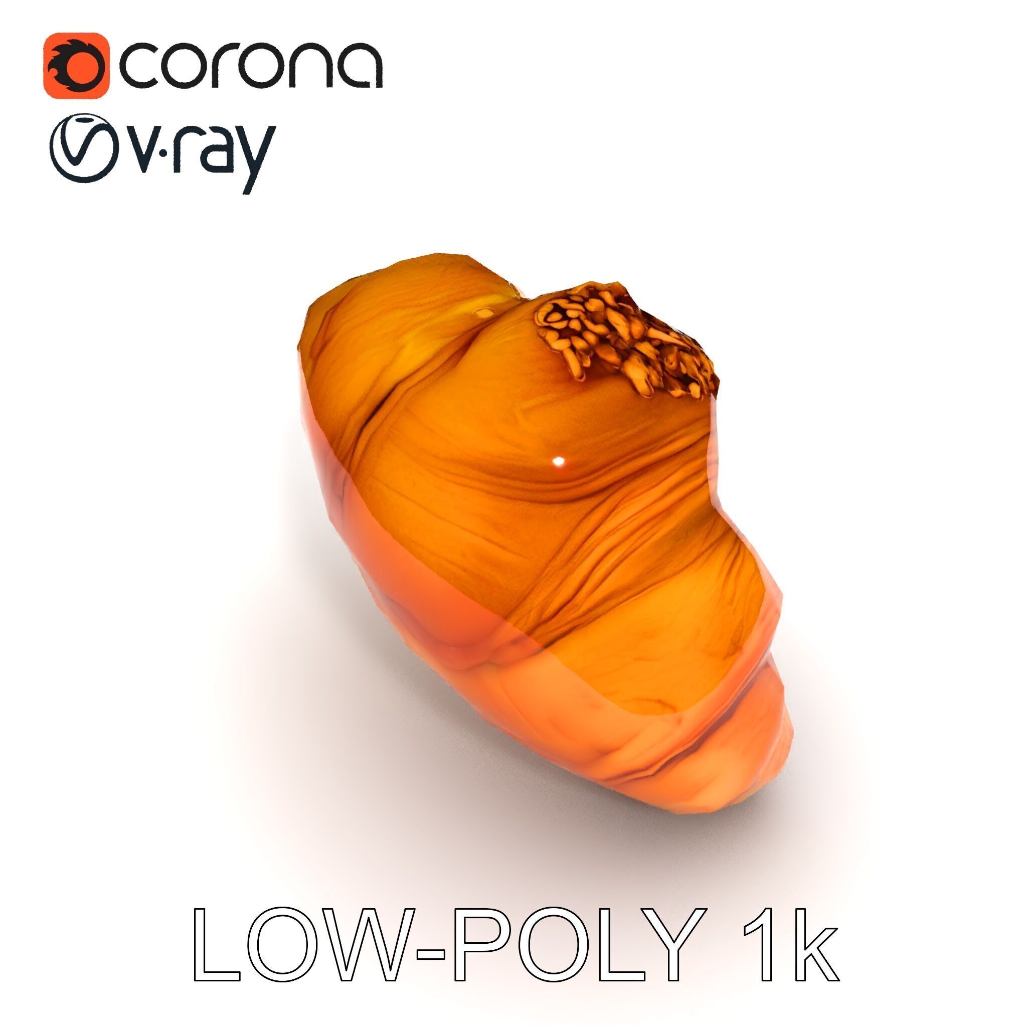 Caramel Pecan Croissant D Model Pack Low-poly 3D model_32