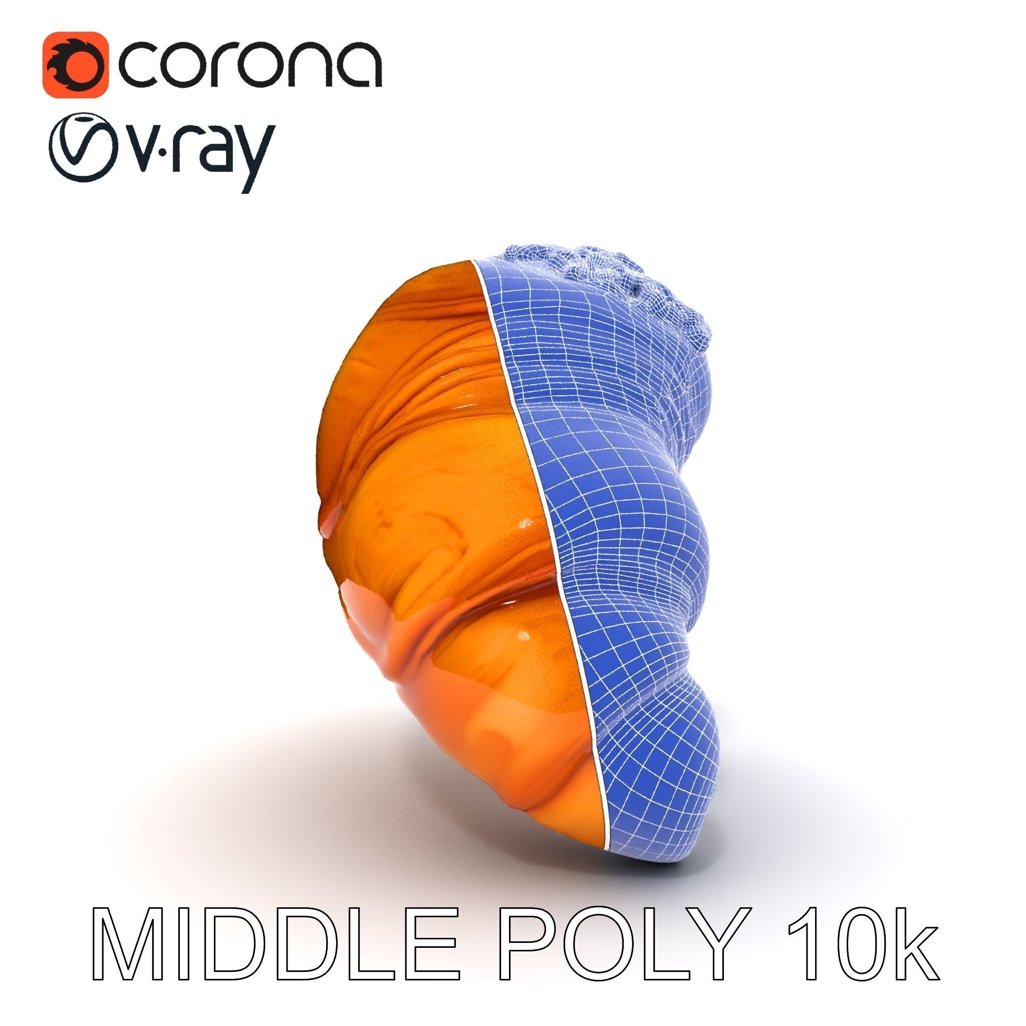 Caramel Pecan Croissant D Model Pack Low-poly 3D model_9