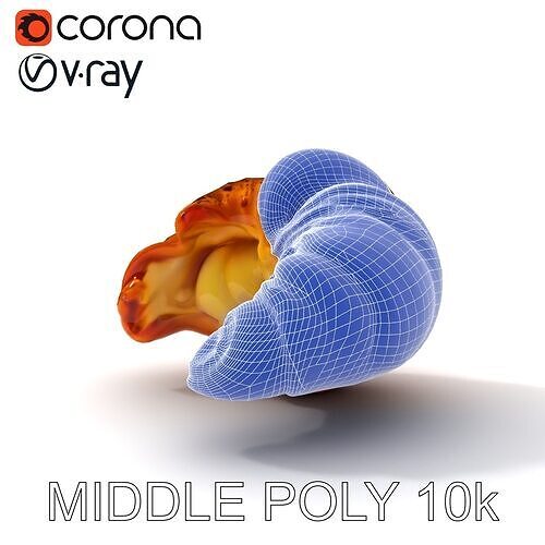 Delicious Cream Croissant D Model Pack Low-poly 3D model 6