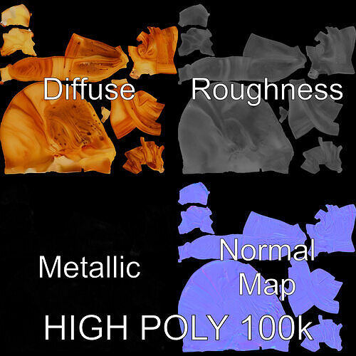 Delicious Cream Croissant D Model Pack Low-poly 3D model 2