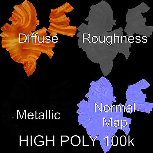 Realistic Croissant Model Pack Low-poly 3D model 2