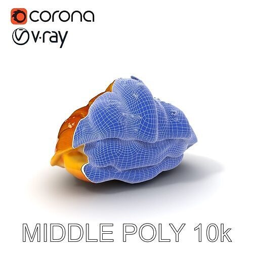 Croissant with Cream Filling D Model Pack Low-poly 3D model 6