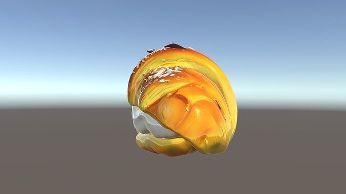 Croissant with Cream Filling D Model Pack Low-poly 3D model 5